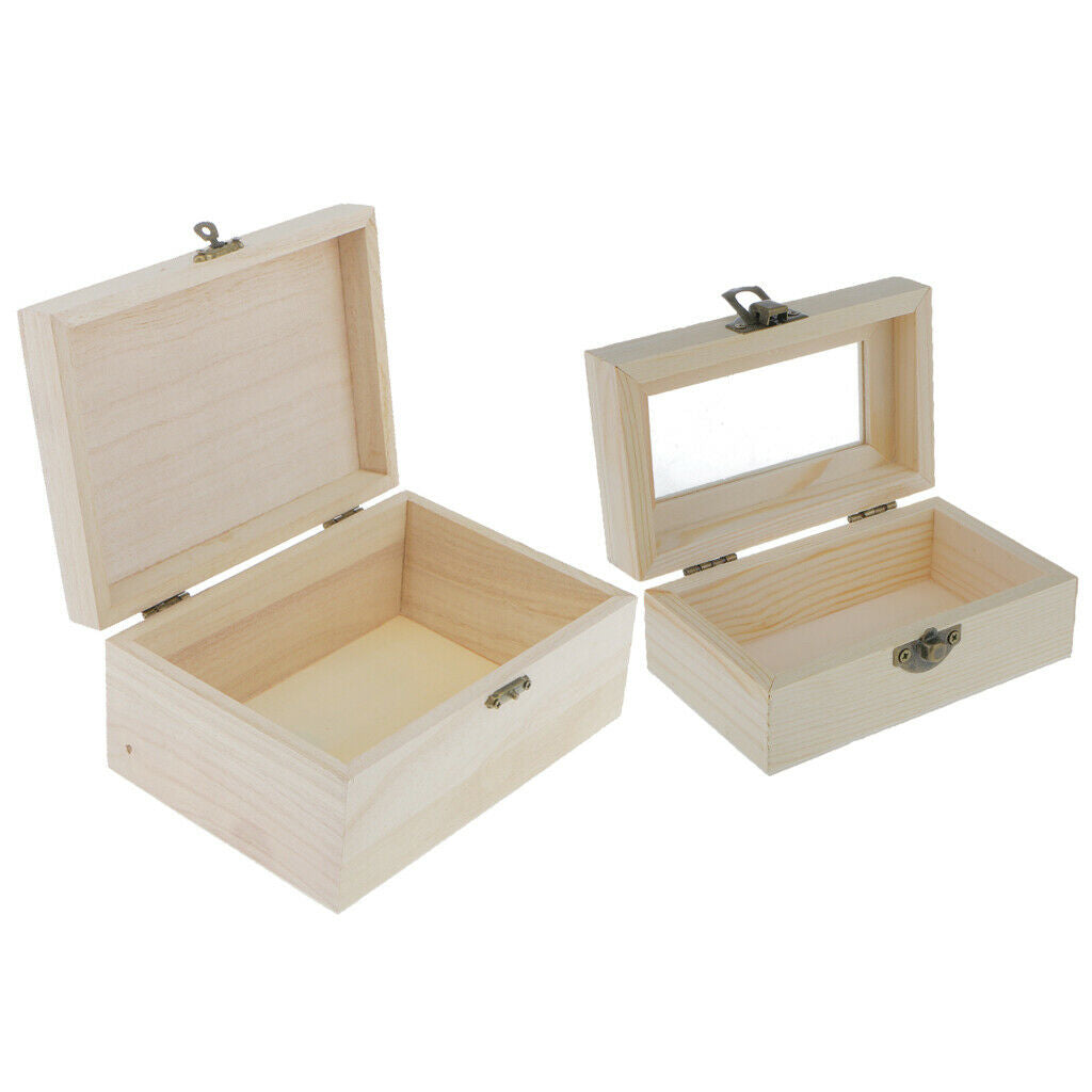 2PCS Wooden Box For Jewelry Storage