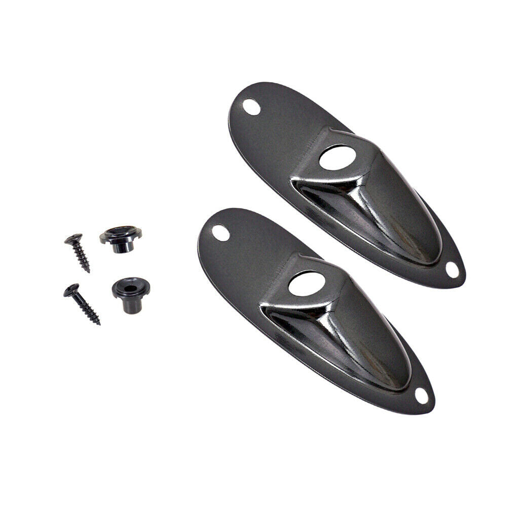 Output Input Jack Socket Plates with String Retainer for Guitar Replacement
