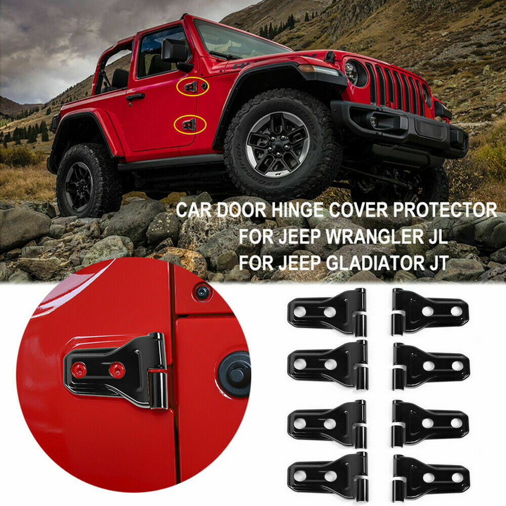 For Jeep Wrangler JL 2018-2021 Gladiator JT Door Hinge Cover Protector Trim Kit