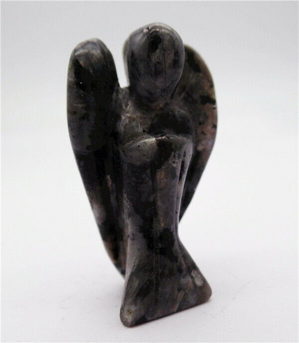 38x22x14mm Natural Labradorite Carved Angel Statue Healing Decoration HH8087