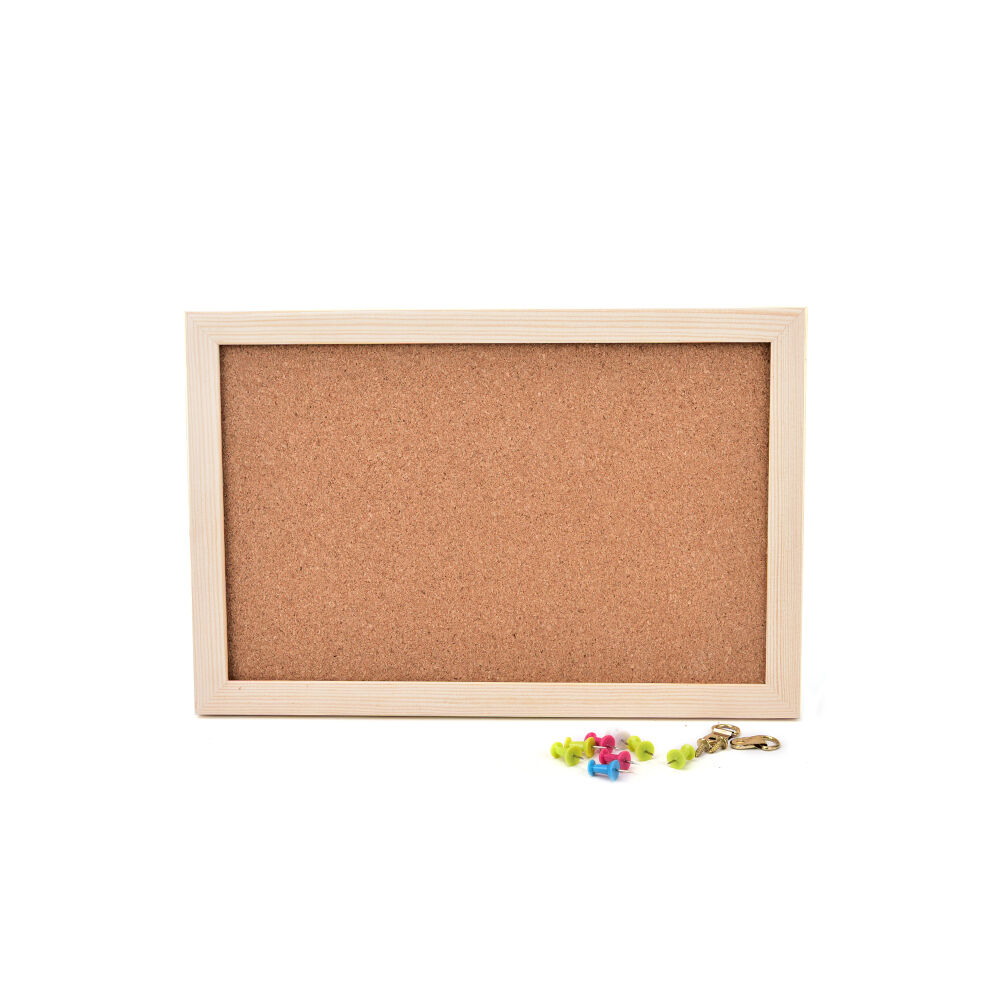 Natural Wood Frame Bulletin Board Office Supplier 20*30cmST8BDDD