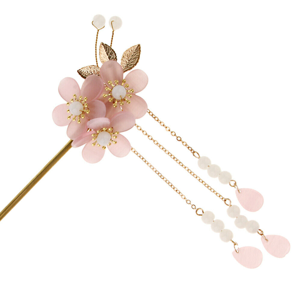 Fashion Women Leaf Flower Hair Chopstick Hair Stick Hairpin Chignon Pin Gift