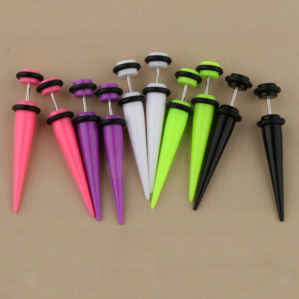 10 Pcs Hot Ear Plugs Taper Gauges Expander Stretcher Piercing