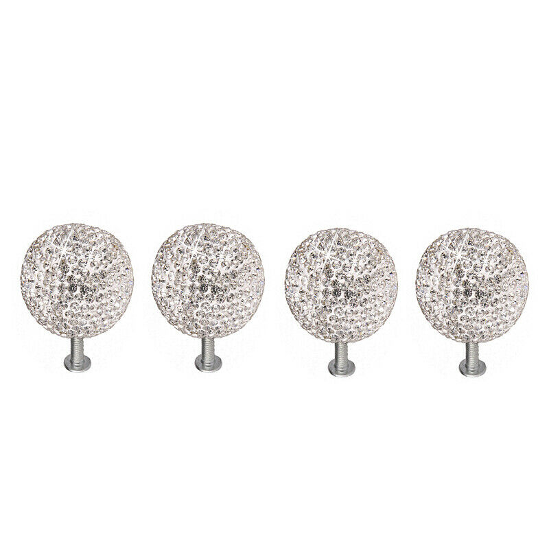 4x Blingbling Crystal Ball Glass Drawer Closet Cupboard Cabinet Pull Knob Handle