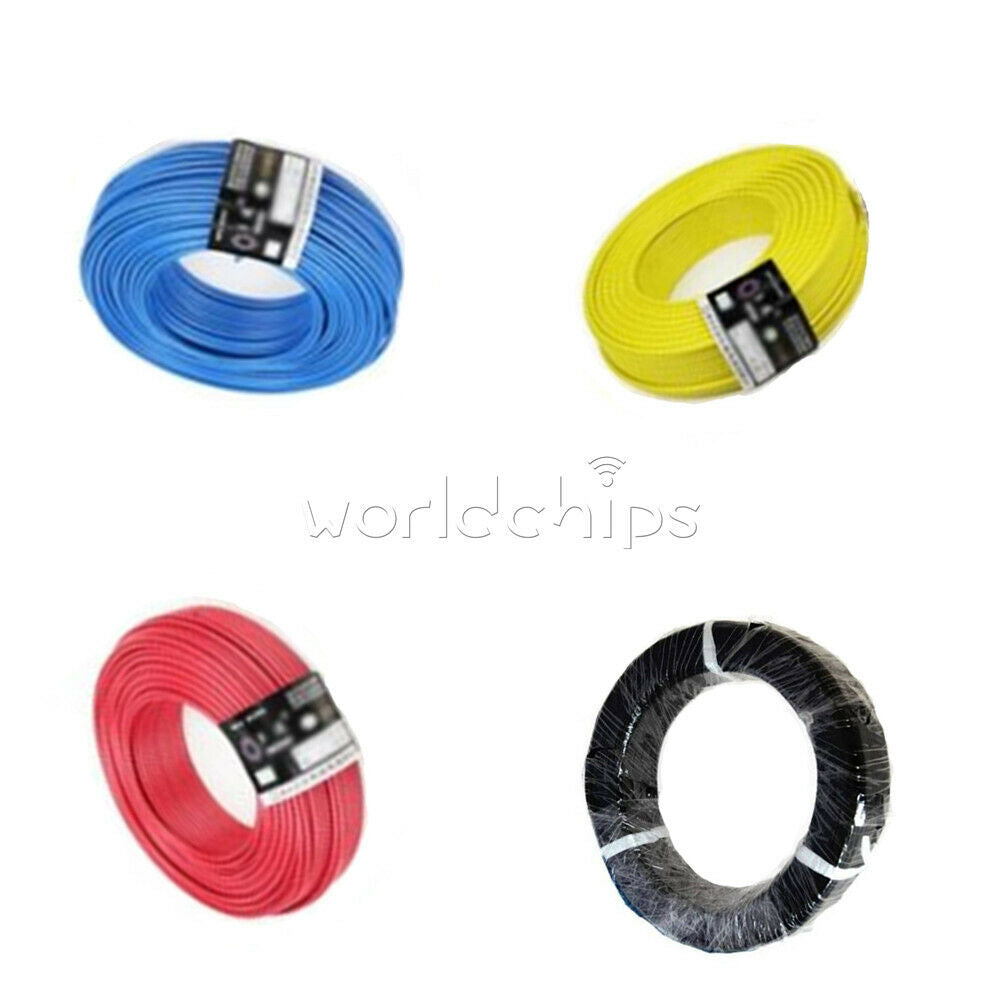 4in1 9 Feet Red/Yellow/Blue/Black Flexible Stranded of UL-1007 24 AWG Wire Cable