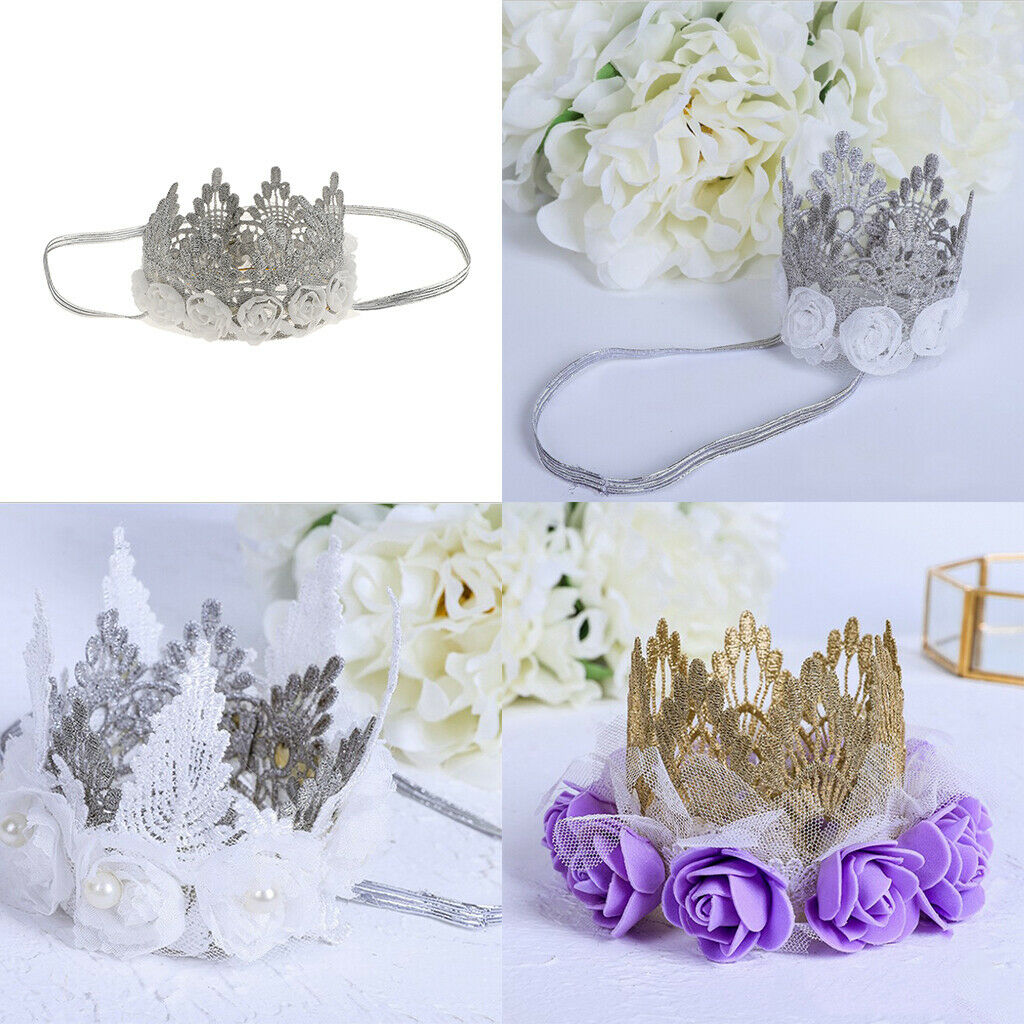 Newborn Baby Girls Kids Flower Headband Elastic Hair Band Crown Hair Accessories