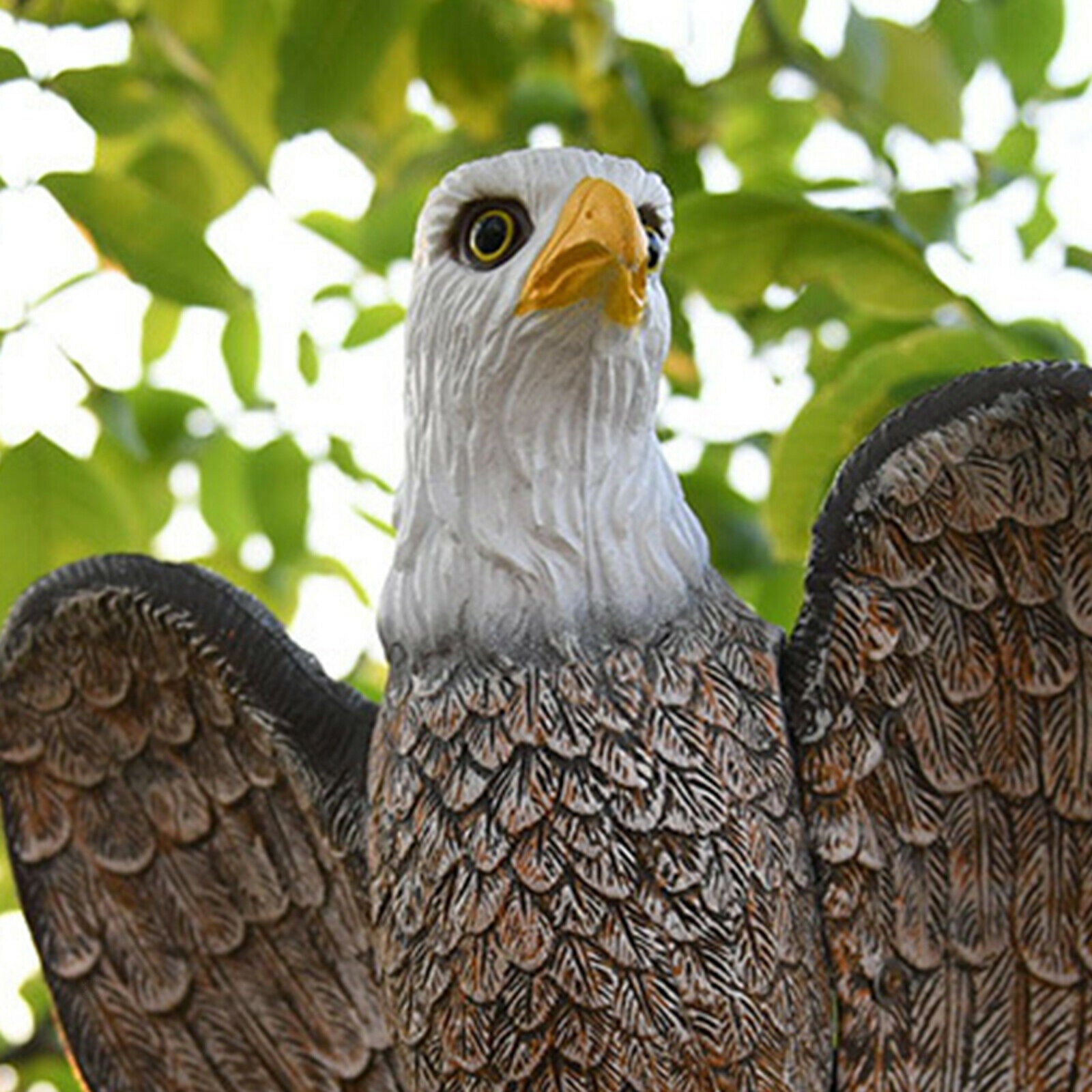 Eagle Decoy Plastic Bird Crow Pigeon Deterrent Statue Lawn Pest Control