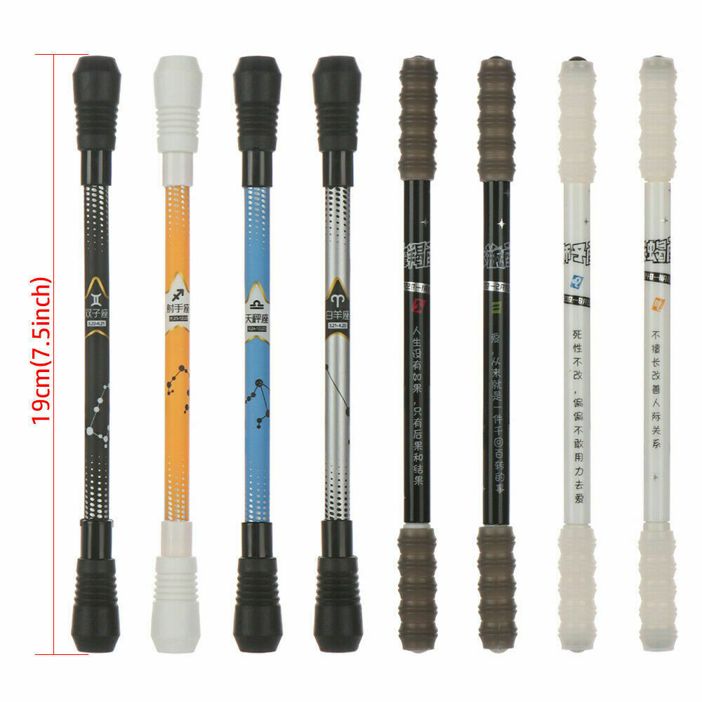 1X Constellation-Stationery Rolling Rotating Ballpoint Pen Spinning Pen Non_Slip