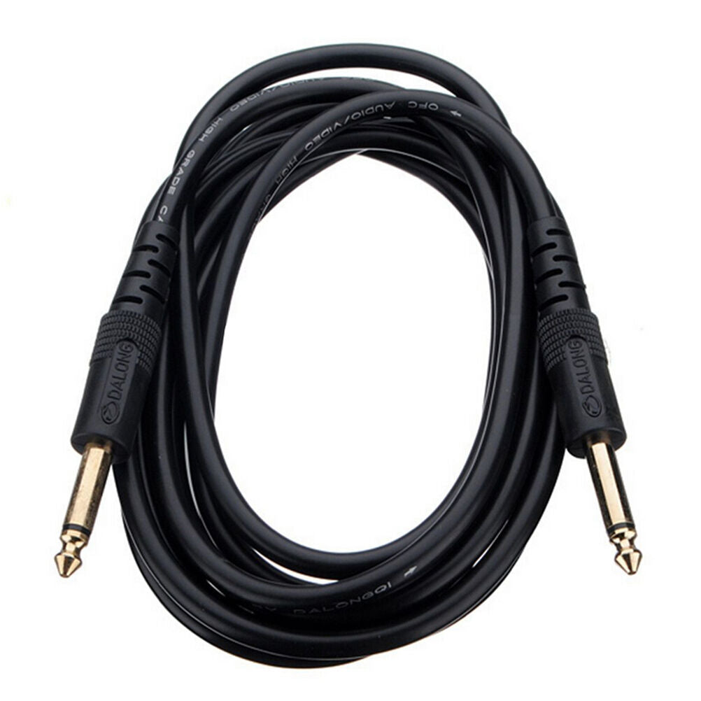 10FT 6.35mm Guitar AMP Instrument Patch Straight JACK Male Lead Cable Cord Nice