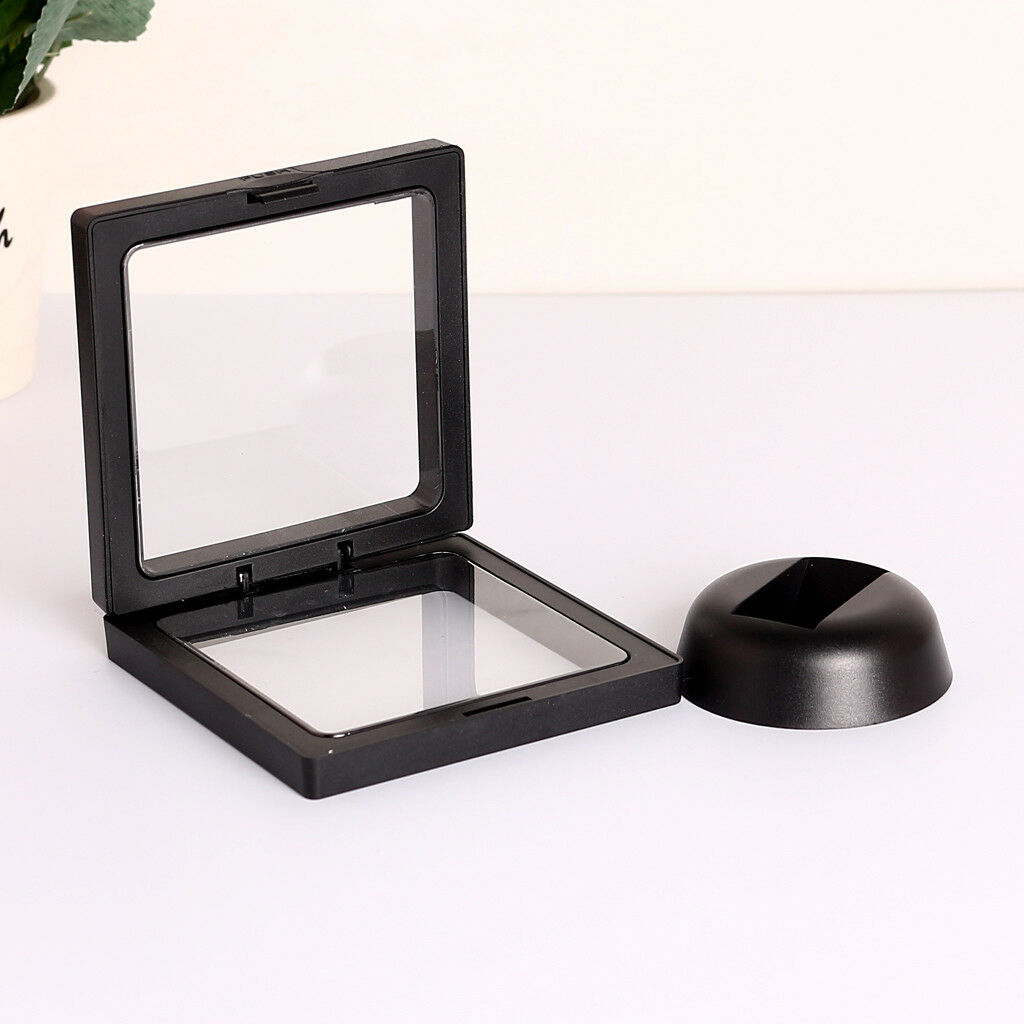 3PCS Challenge Coin Display Stand Box Jewelry Earrings Rings Show Case