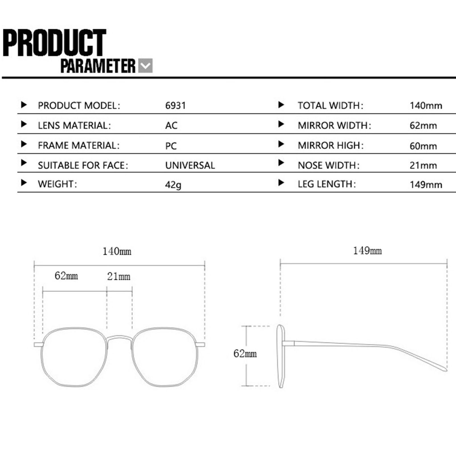 Oversized Square Sunglasses Women Fashion Flat Top One Piece Shade Mirror UV400