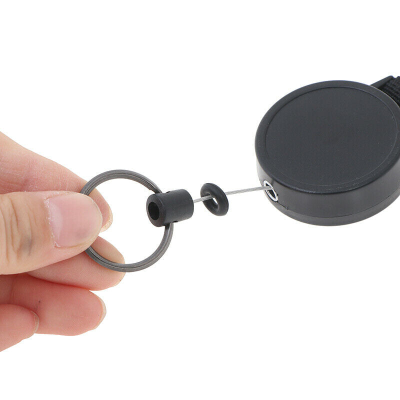 Heavy Duty Retractable Key Chain & Badge Reel Holder Carabiner ClipJ..l8