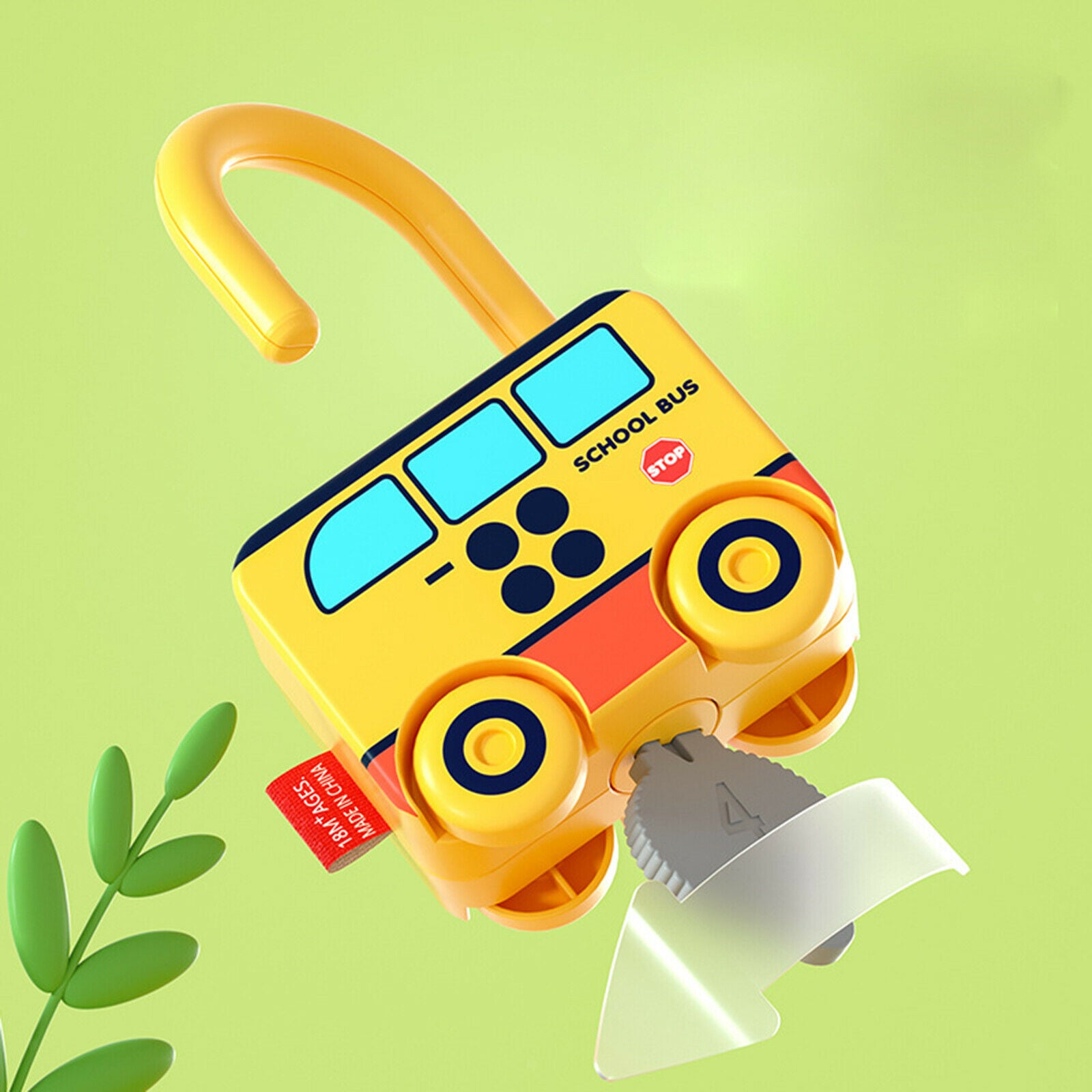 Cartoon Bus Unlocking Paired Toys Digital Car Locks Keys Matching Gadgets