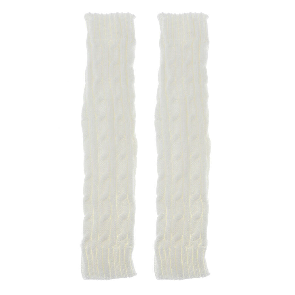 Multi Color Women Over Knee Socks Dance Gym Sport Long Socks White
