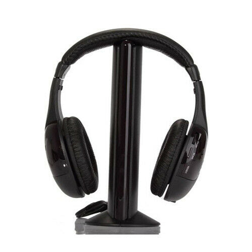 5-in-1 Hi-Fi Wireless Headphones for TV, TV, VCD, PC, MP3, MP4, CD, DVD w/FM RC2