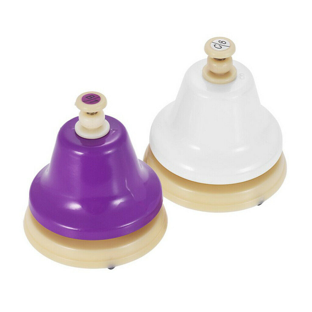 8 Note Hand Bell Set Percussion Instrument Puzzle Toys for Kid's Child