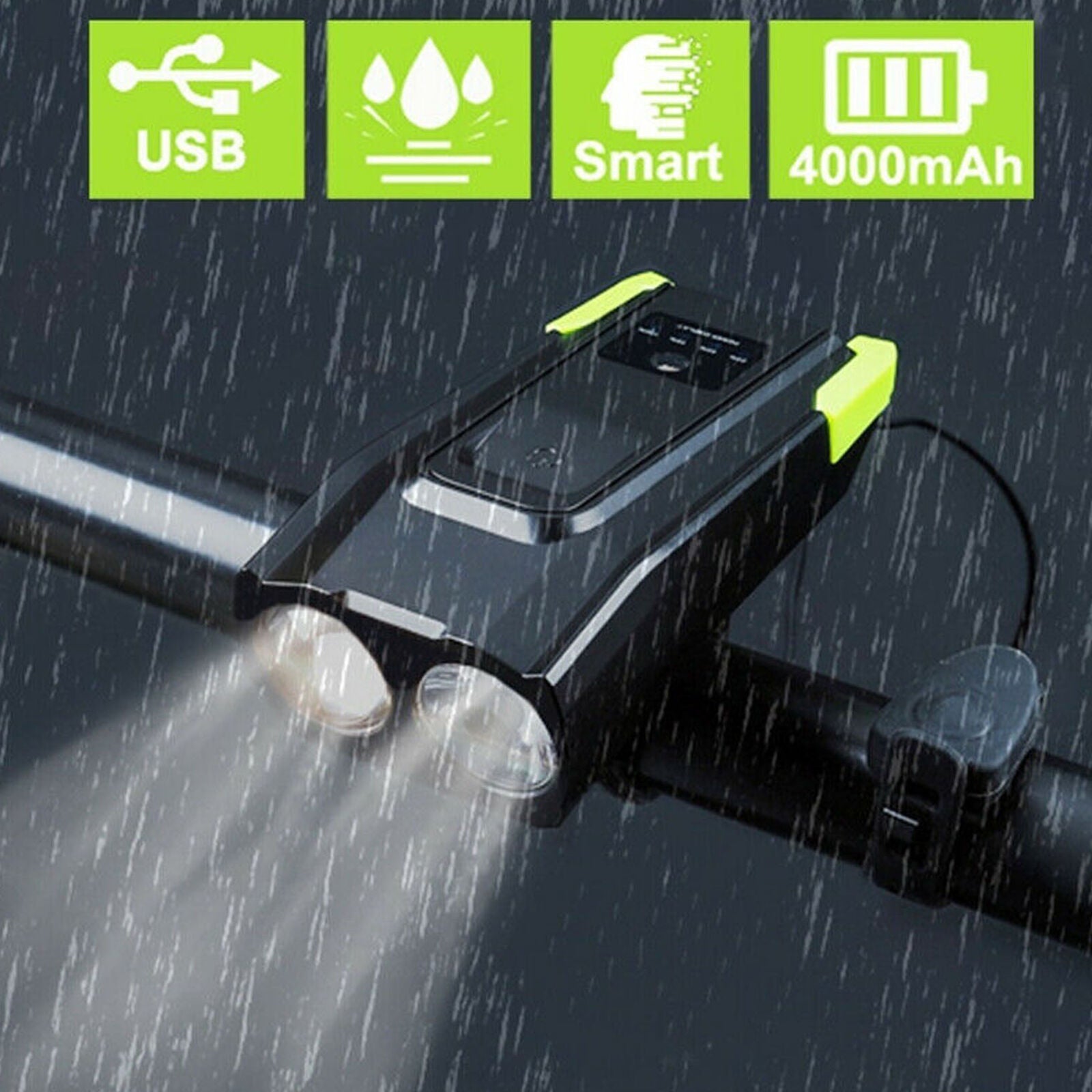 Bike Lamp USB Rechargeable LED Bicycle Front Head Flashlight Bike Headlight