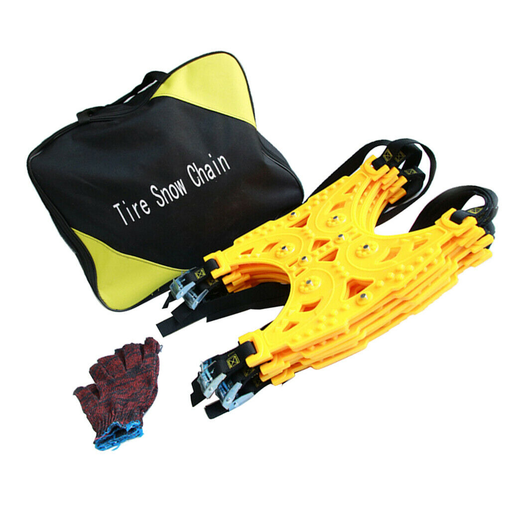 6 Pack Universal Thickening TPU Tire Antiskid Chain for Emergency with Glove