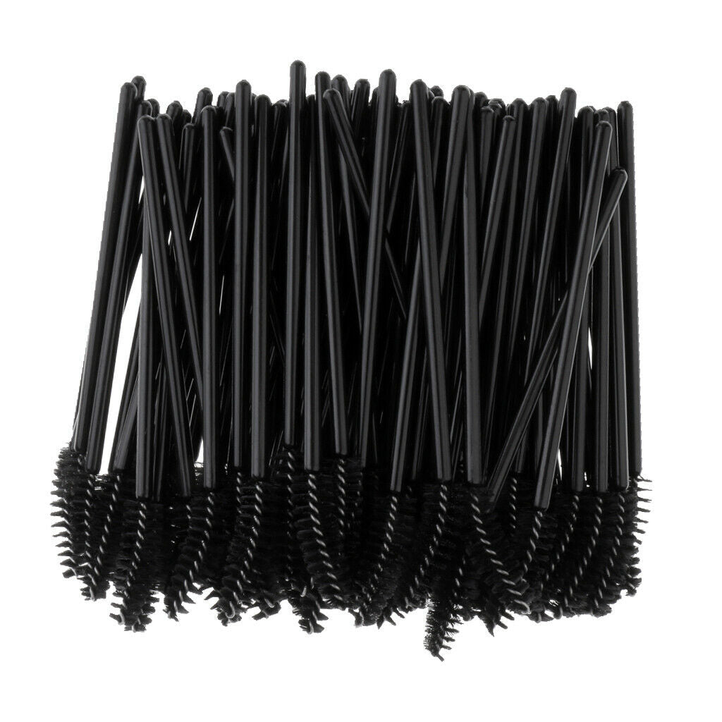 100x Disposable Eyelash Extension Brush Comb Spiral Mascara Wands Applicator
