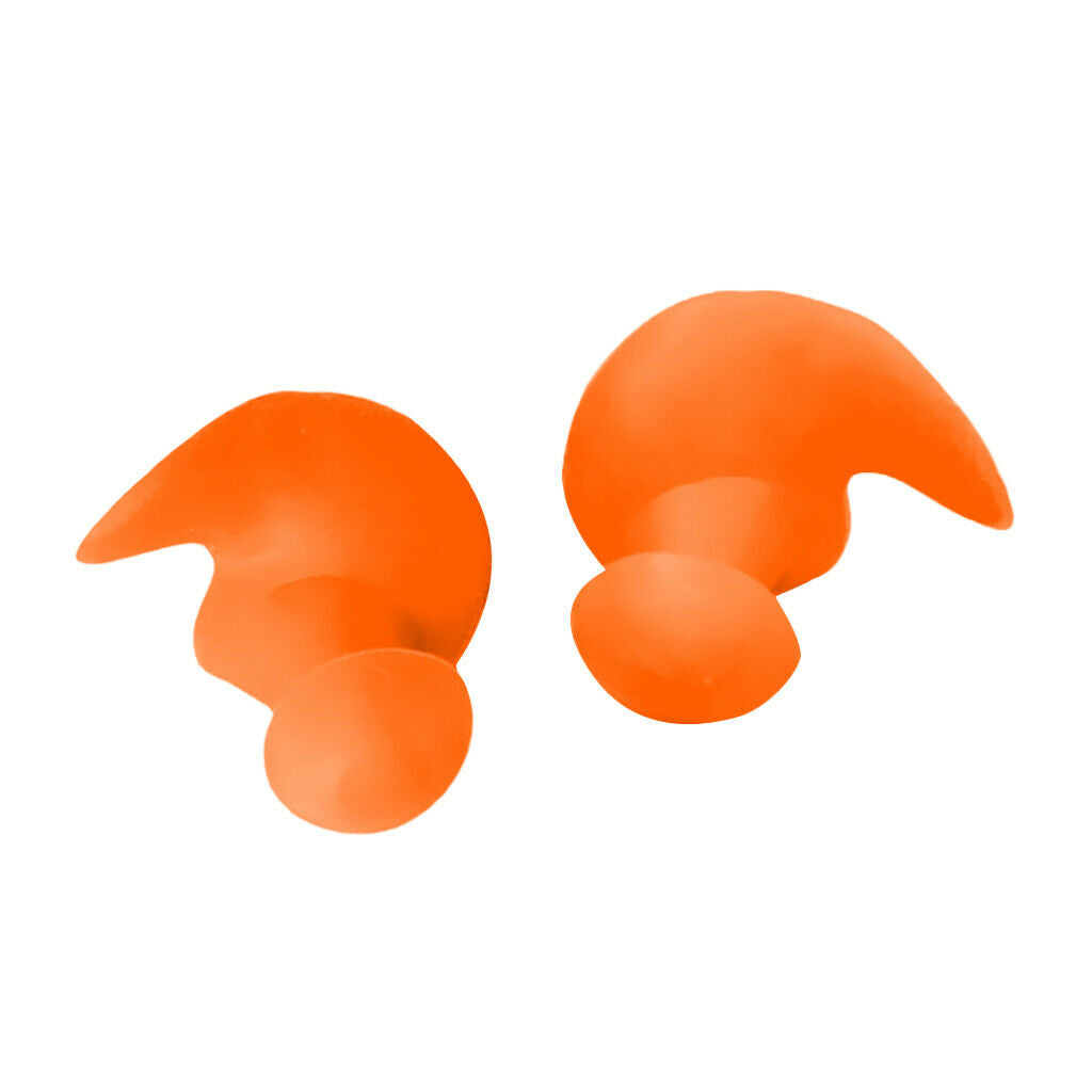 Swimming Ear Plug Spiral Diving Earplug Cancelling Reduction Reducer Orange