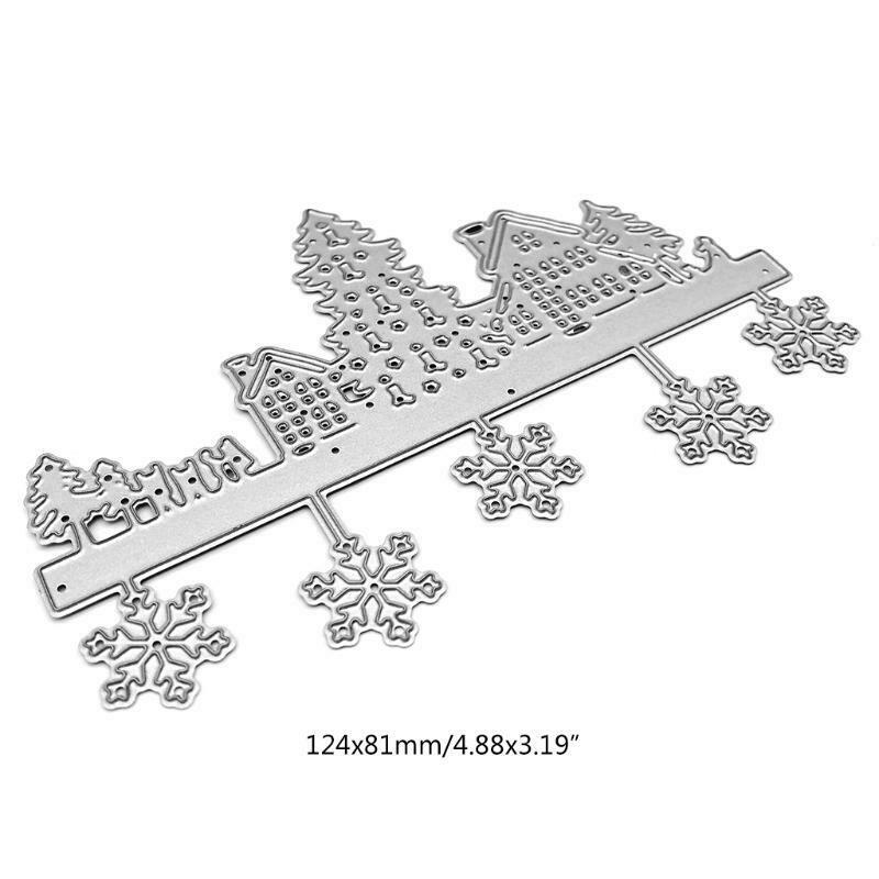 Christmas Village Metal Cutting Dies Stencil DIY Scrapbooking Album Paper Card