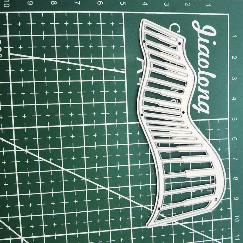 Creative Wavy Piano Keys Carbon Steel Cutting Dies DIY Scrapbooking Photo Album