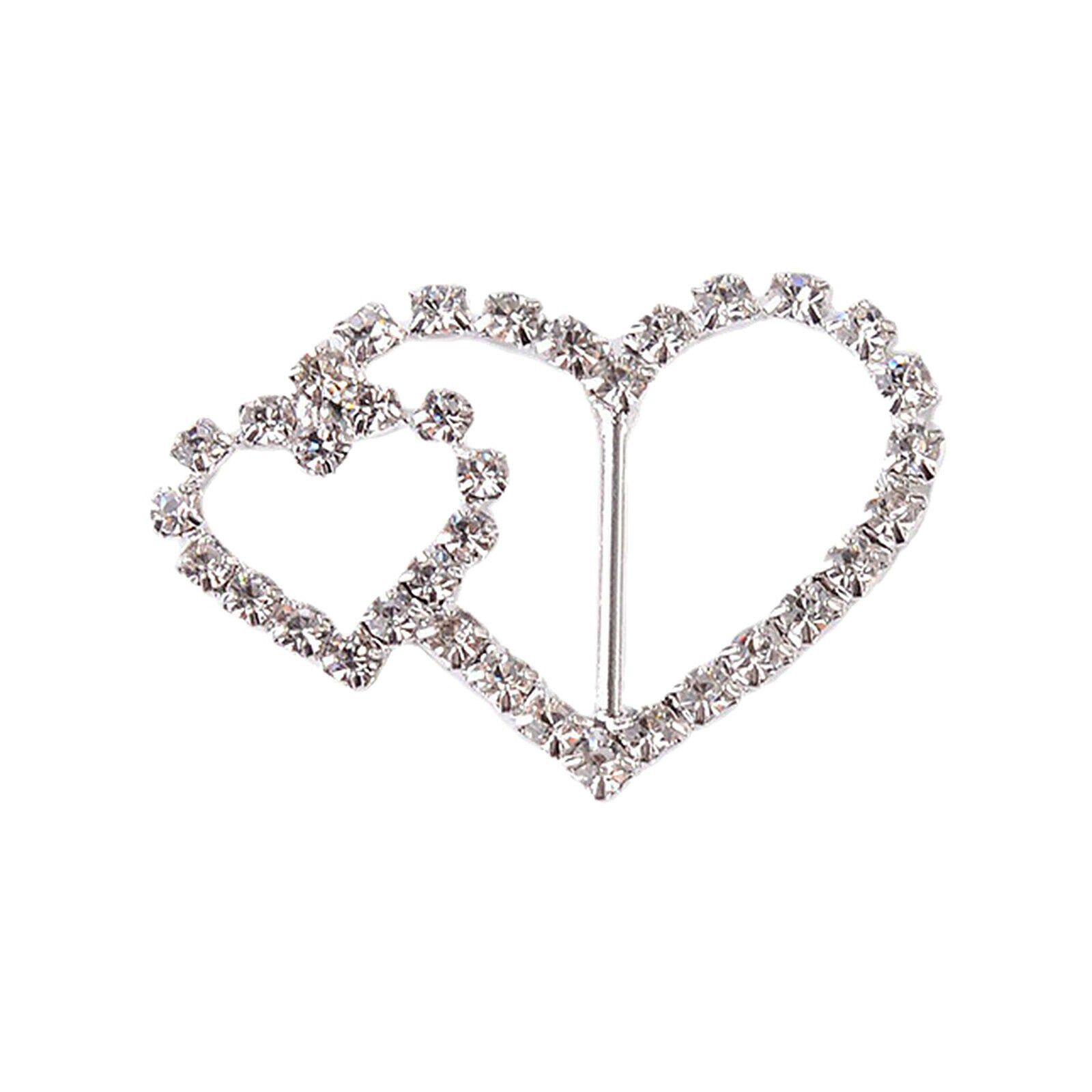 Crystal Rhinestone Ribbon Buckles Sliders Sash Scarf Buckle Clip DIY Wedding