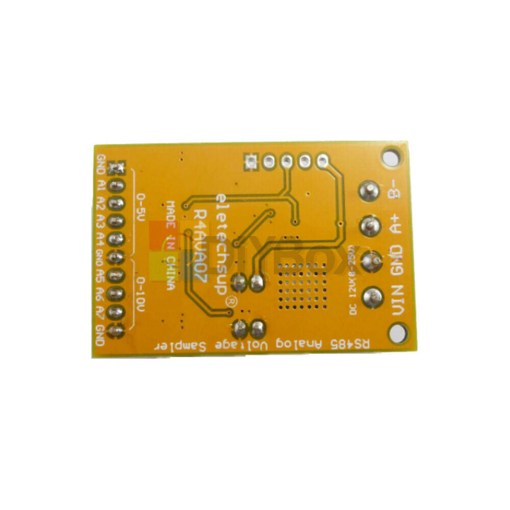 7CH R4AVA07 5V 10V DC Analog Voltage Acquisition Sampler RS485 ModBus RTU Module