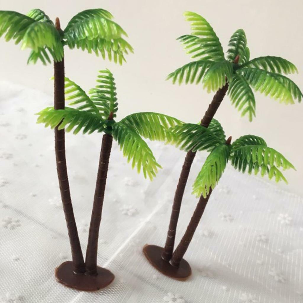 Mini Artificial Coconut Palm Tree Aquarium Plants Ornament Home Decoration