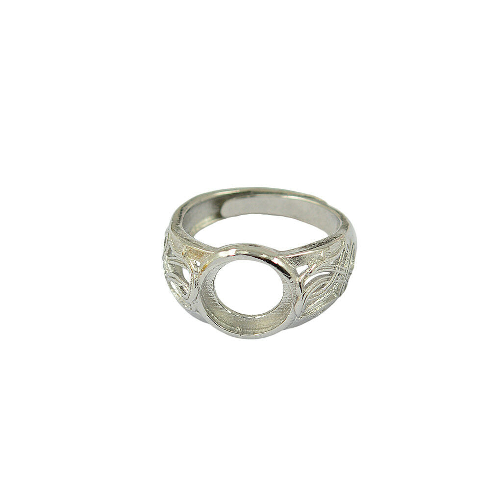 4pcs Brass Ring Blanks Cabochon Settings Ring Findings Round DIY 10/12mm