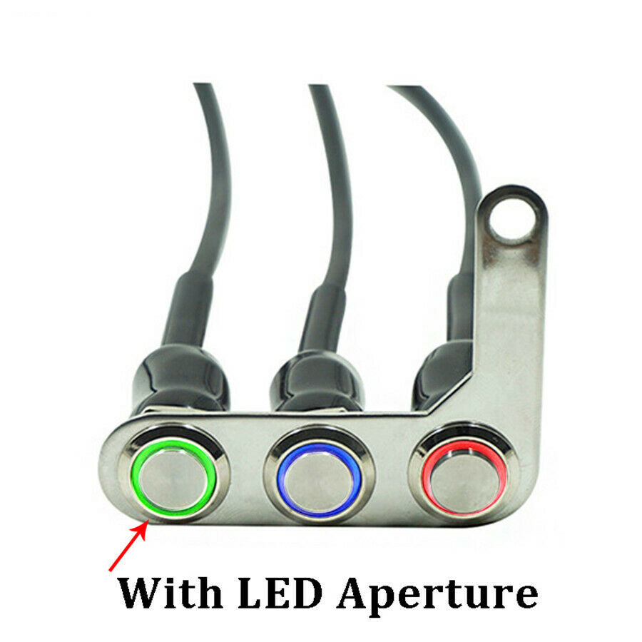 3 Button ON OFF Switches For Motorcycle Headlight Fog Light  Horn Handlebar