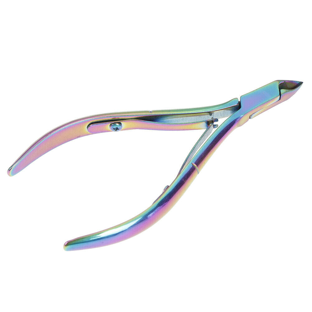 Nail Cuticle Nipper Rainbow Clipper Tweezer Scissor Dead Skin Remover Nail N DF