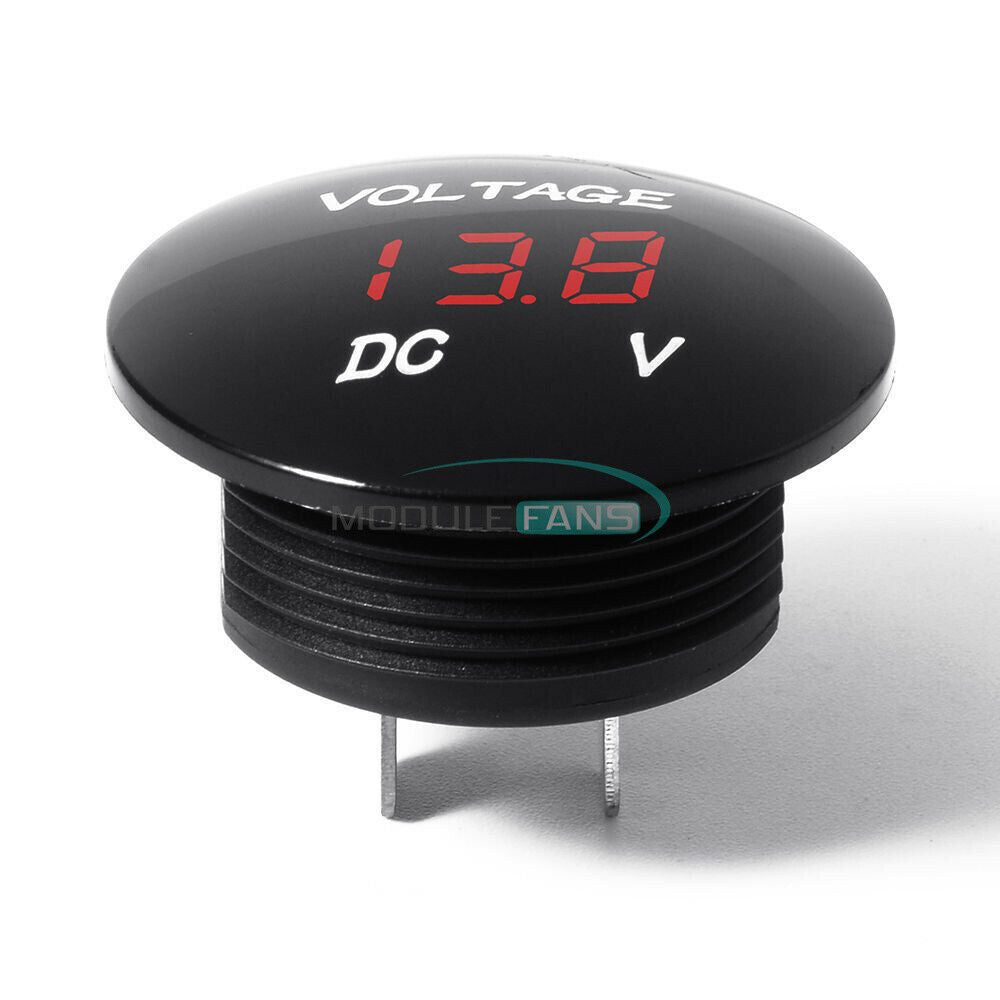 12V-24V Red LED Panel Digital Voltage Meter Display Voltmeter for Motorcycle Car