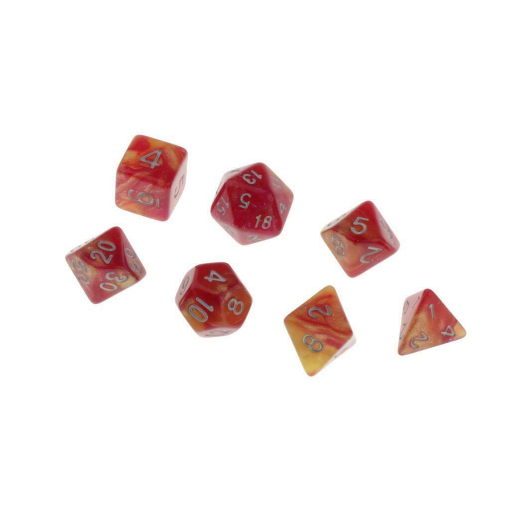 35 Packs D4 D6 D8 D10 D12 D20 Multi Sided Dice for Math Teaching Table Game