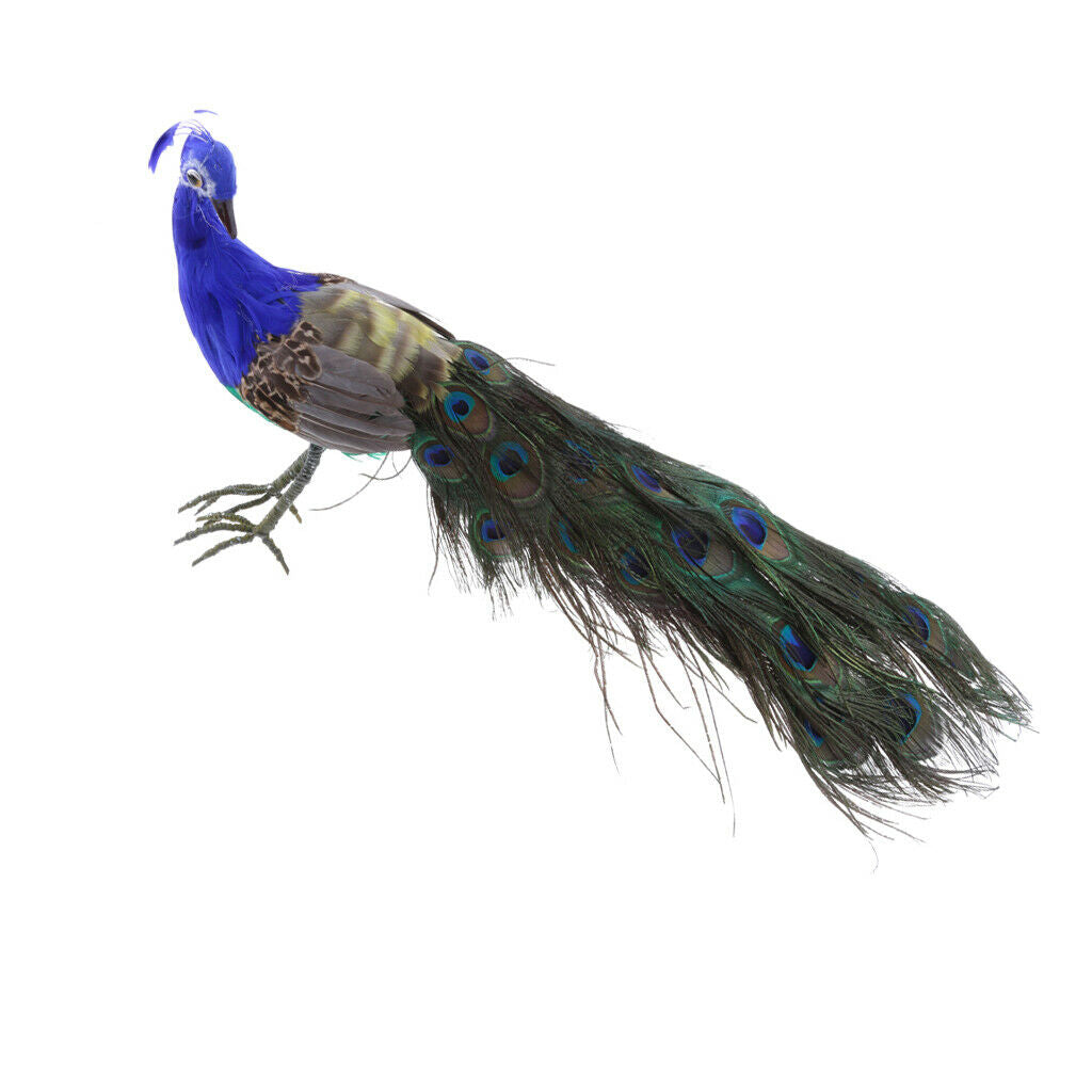 Simulation Lifelike Artificial Peacock Home Garden Decoration Ornament