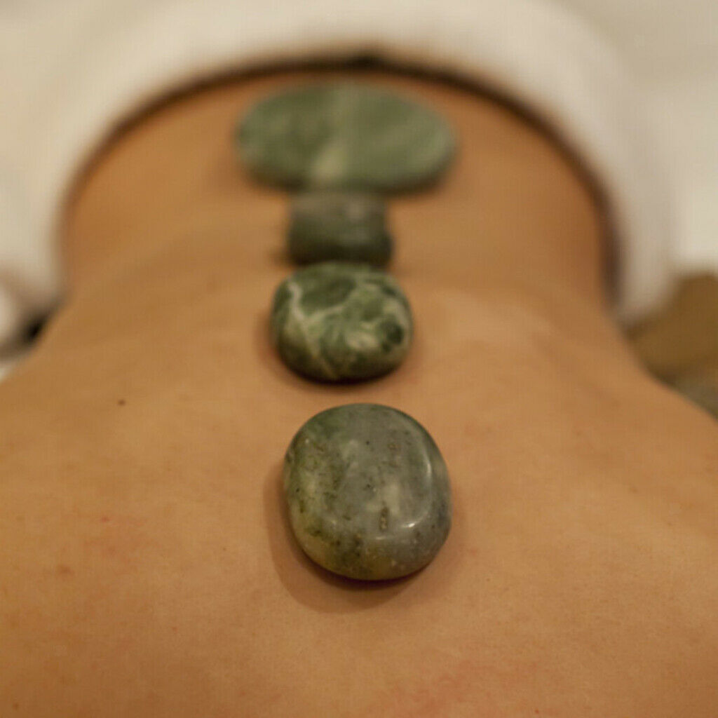 Set of 2 Smooth Jade Green Hot Massage Stone Legs Beauty Spa Massage Therapy