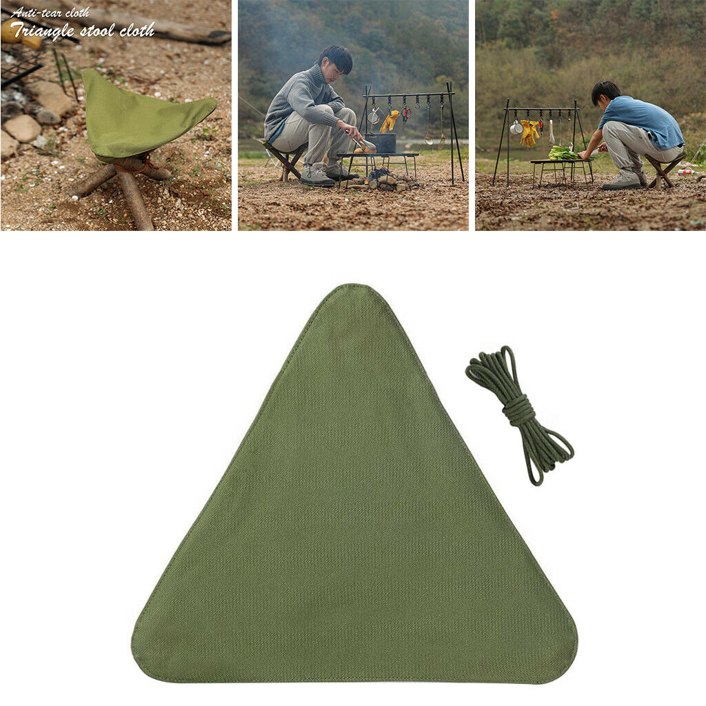 Camping Tripod Stool Cloth Stable Triangle Chair Seat Travel Picnic Beach