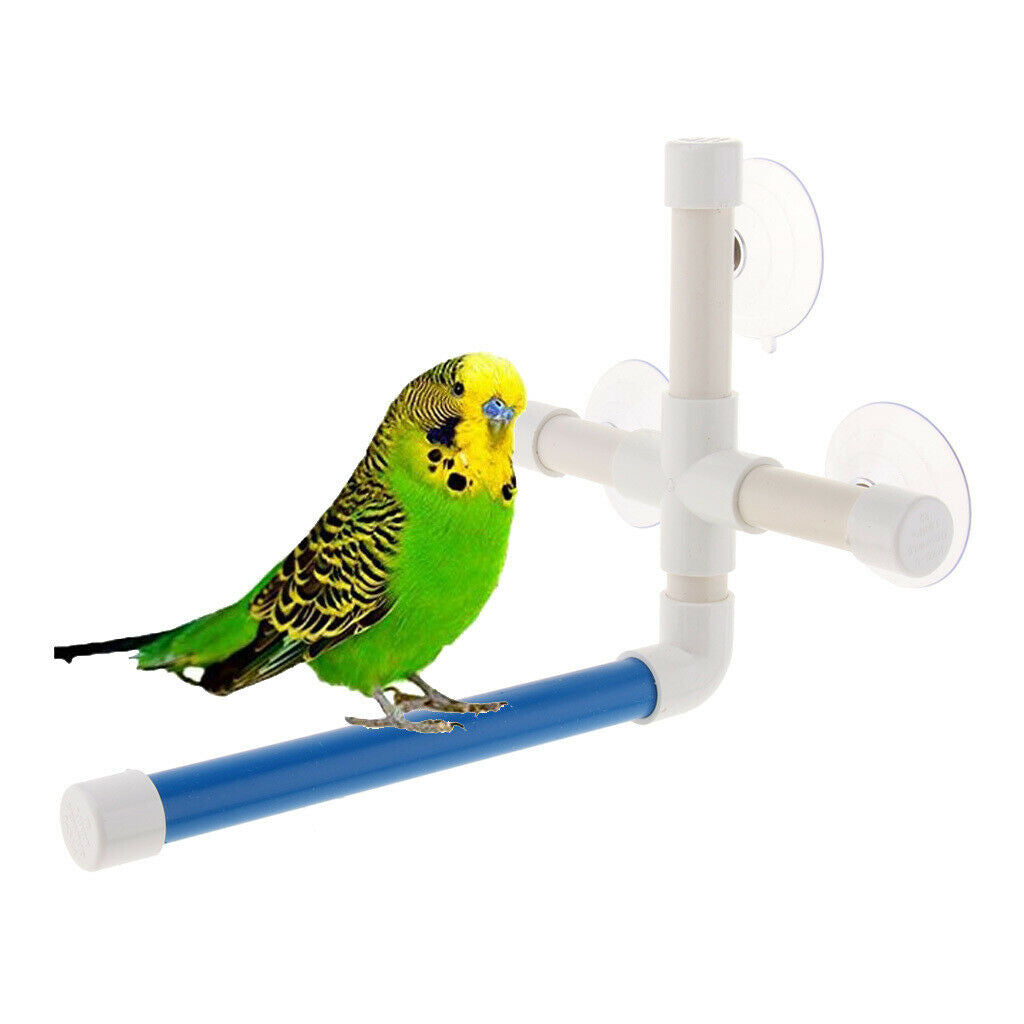 Portable bird perches with suction cup shower stand for Parrot Macaw Cockatoo