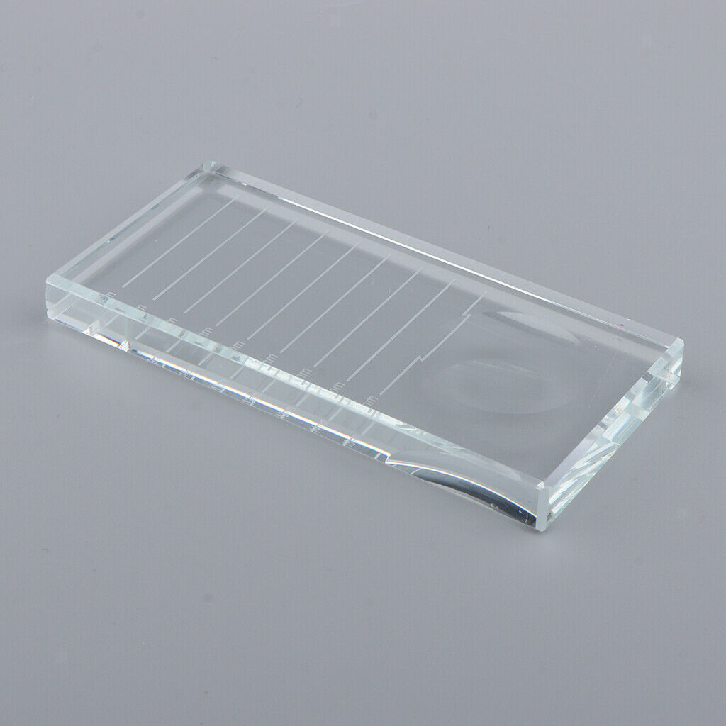 Lashes Glue Pads Pallet Eyelash Extension Stand Holder Glass 10 x 5 x 1cm