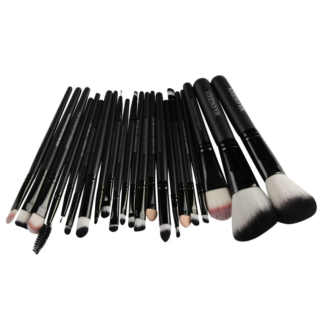 22 Pieces Professional Makeup Brush Foundation Eyeshadow Set Black