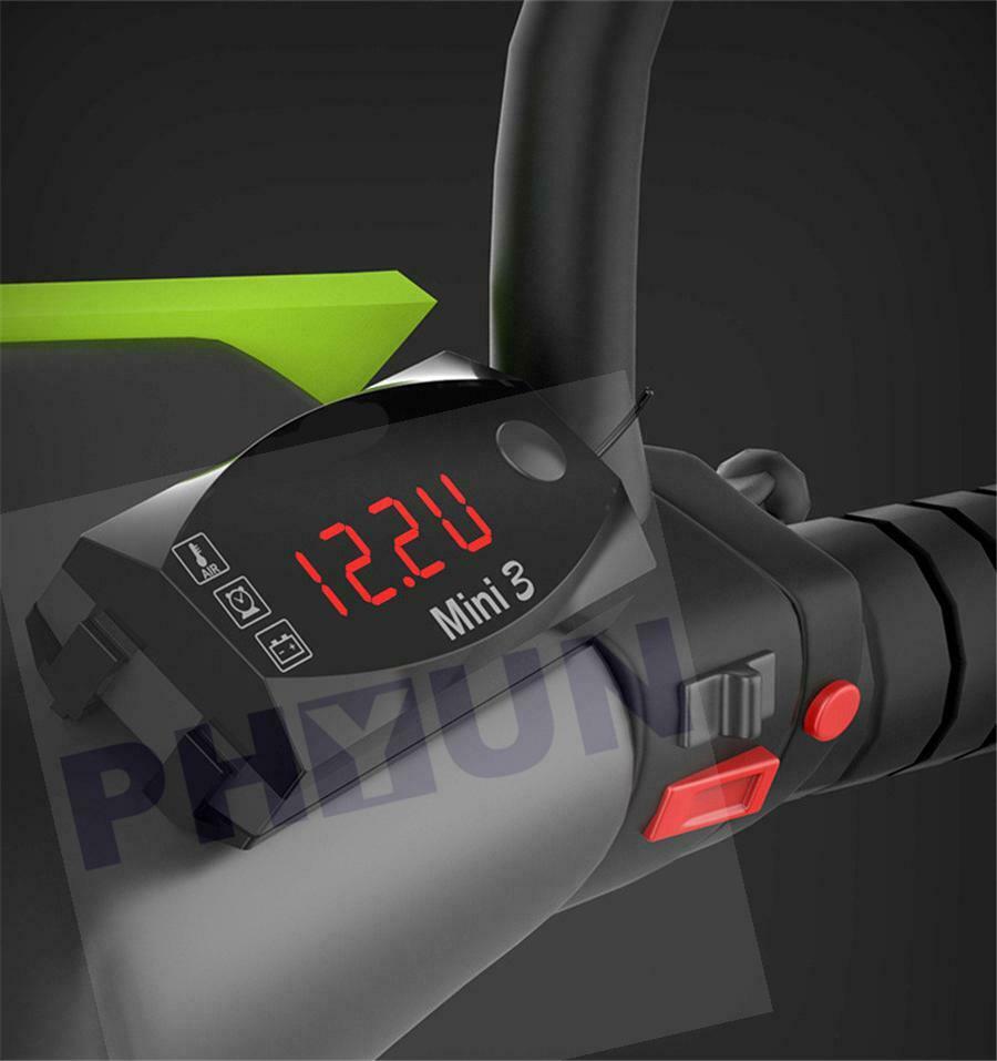 Mini 3-in-1 LED Display Air Temperature & Time Clock & Voltmeter Voltage Meter