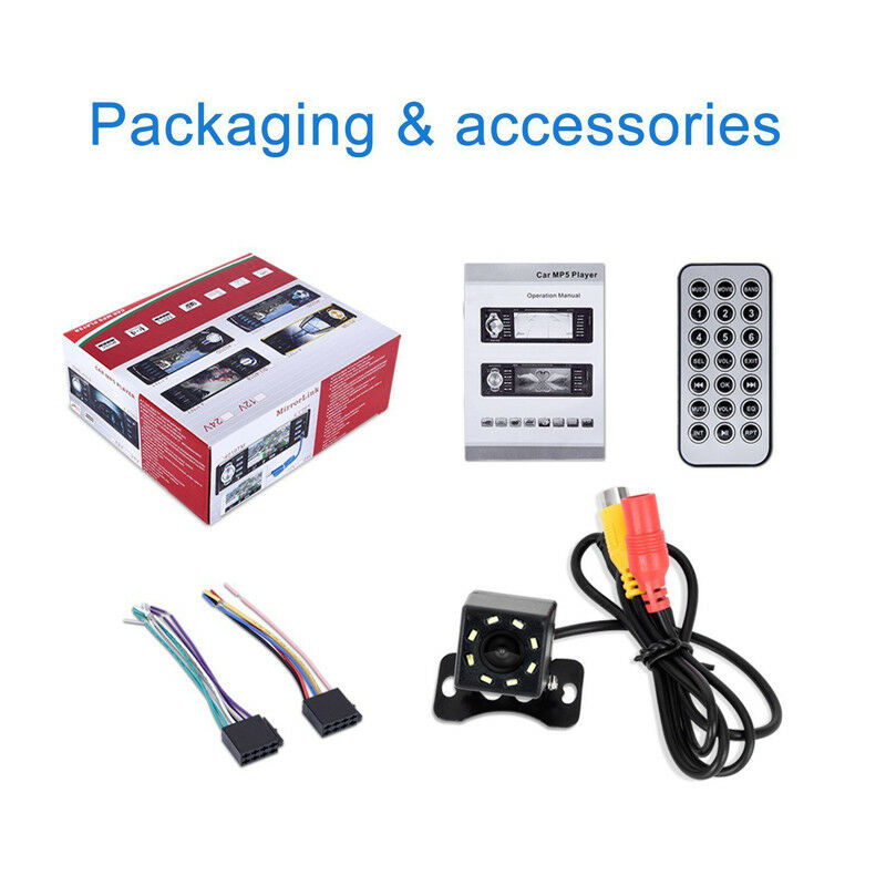 4.1" Car Stereo Radio MP5 MP3 Player Bluetooth USB FM Audio HD Camera FM In Dash