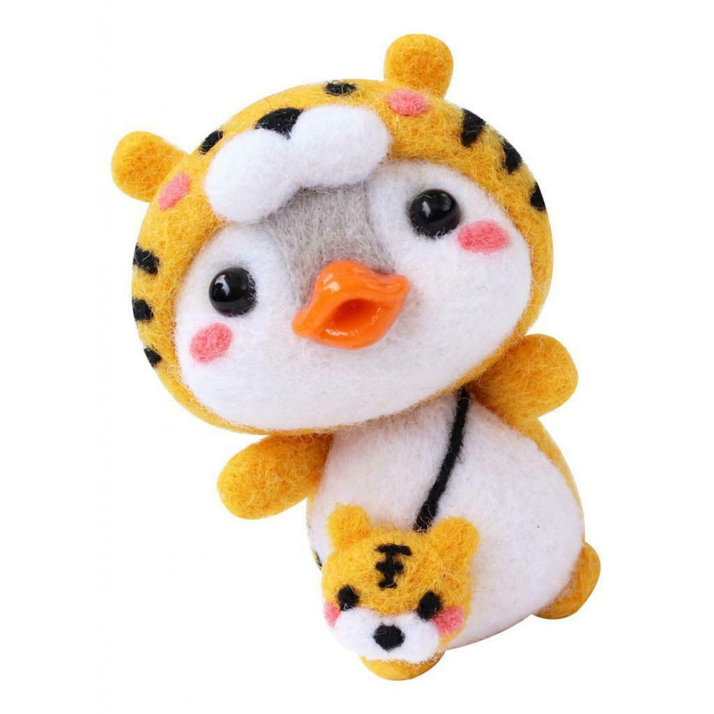 Animal Needle Felting Kit For Beginner with Basic Tools penguin tiger