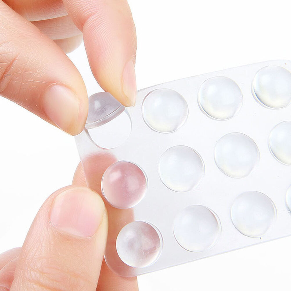 24pcs/Set Transparent Silicone Shock Absorber Soft Cushion for Closestool BDAU