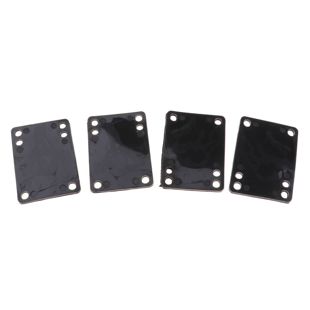 2 Pairs of 3mm Longboard Skateboard Hardware - Replacement Shock Pads - Riser