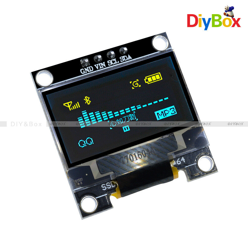 Yellow Blue 0.96" I2C IIC Serial 128X64 OLED LCD LED Display for STM32 Arduino