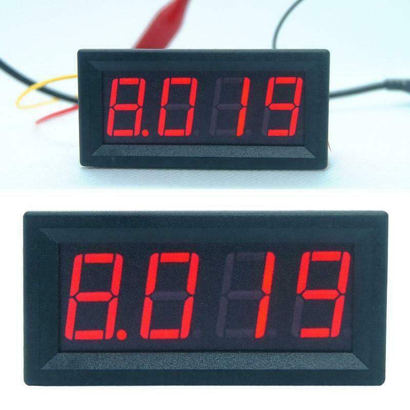 0-9.999A(10A) 4-digits bit Ammeter Current Panel Meter Gauge 0.56inch Red LED