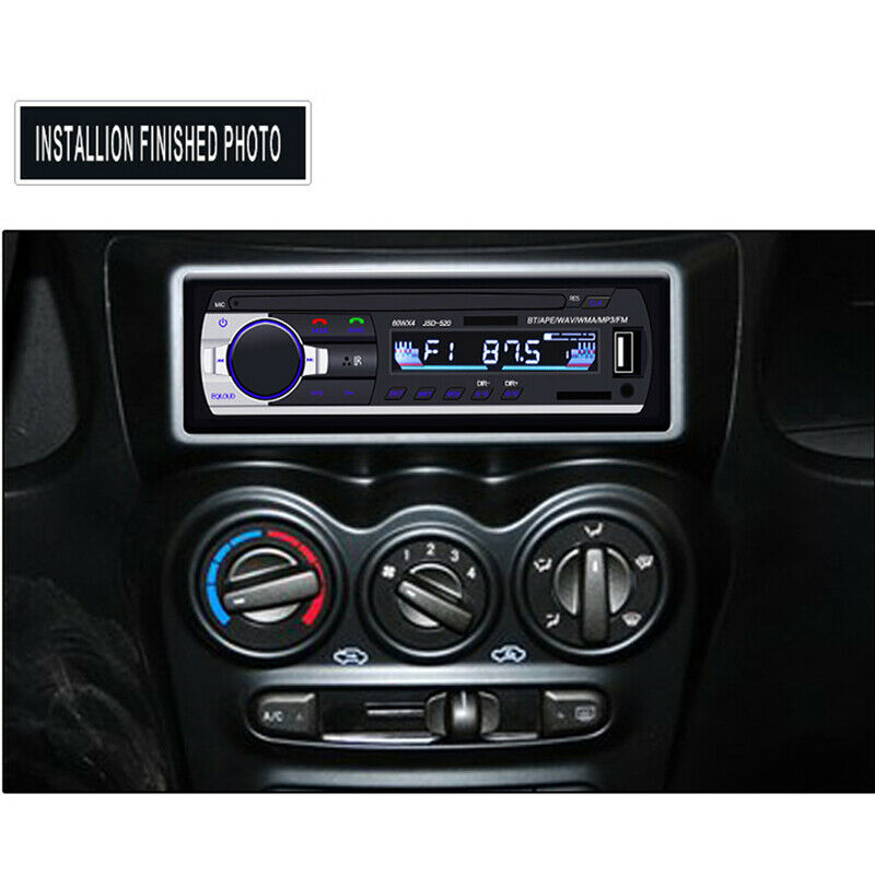 12V 1Din Car Radios Stereo Bluetooth Remote Control Charger MP3 Player USB SD