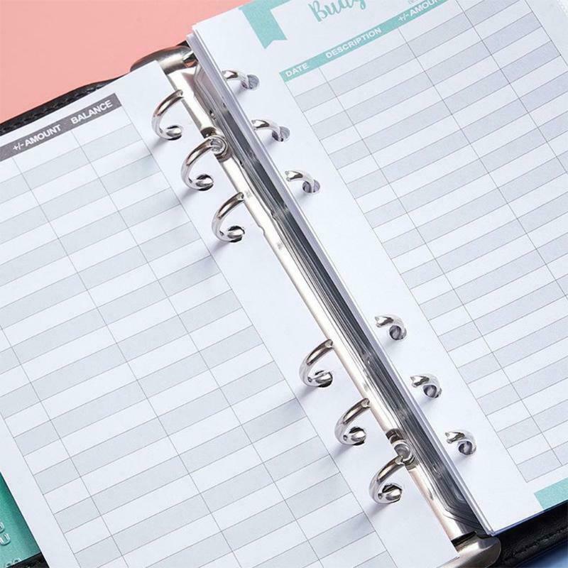 Set of 12 Expense Tracker Budget Sheets 8.7x17cm Money Trackers Multicolored