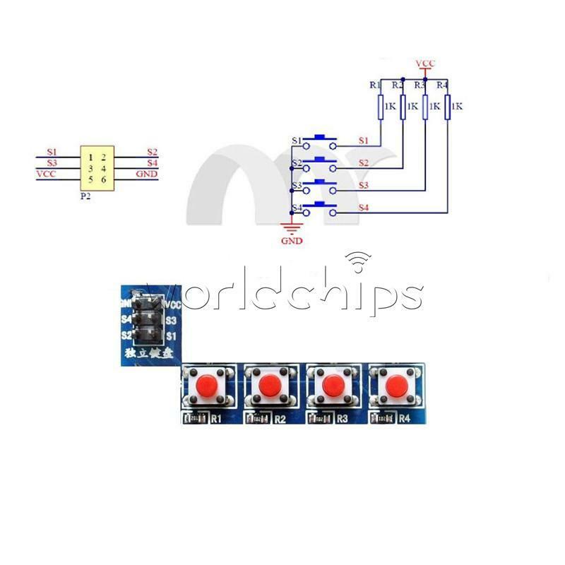 4x4 Matrix Array Keyboard 16 Key Switch Keypad 8 LED 4 Button For Arduino